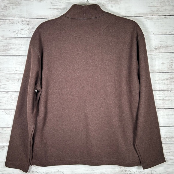 Banana Republic Men's Brushed Mock-Neck Polyester Wool Sweater L Brown 587771 - Picture 8 of 9